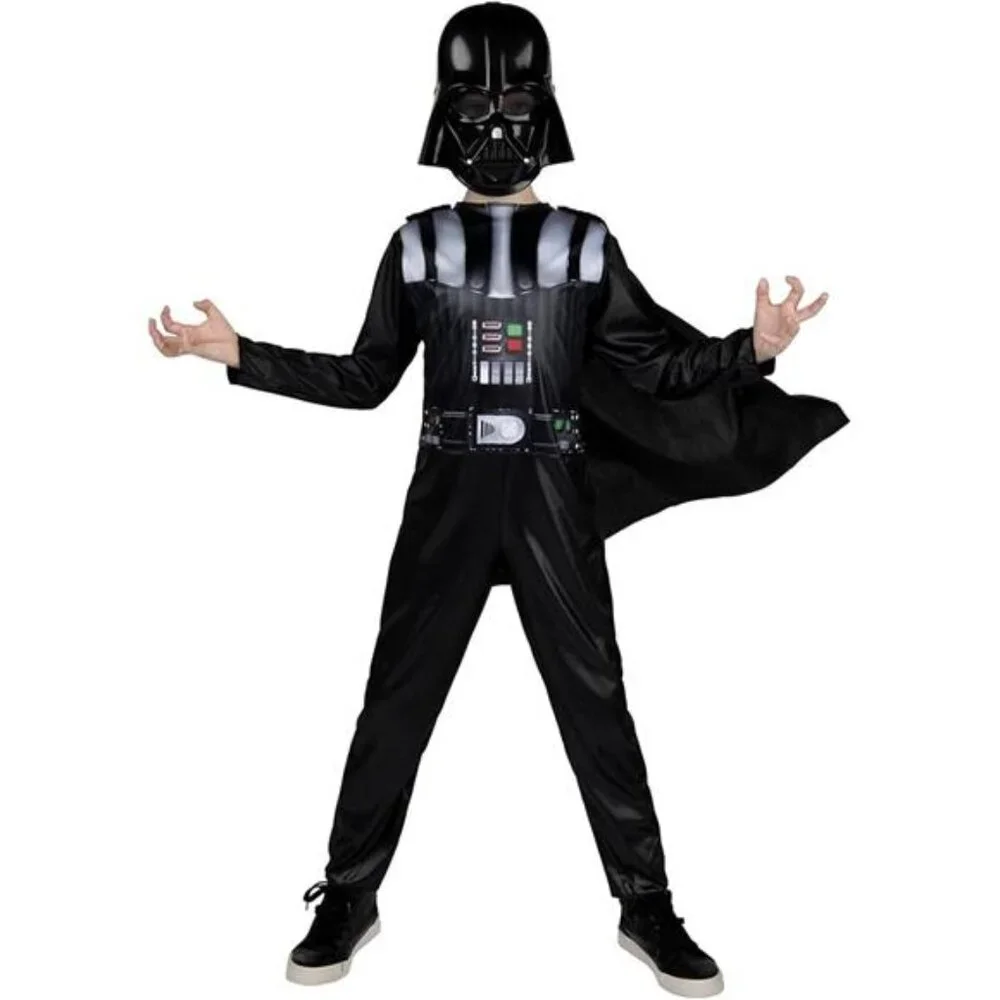 STAR WARS Darth Vader Official Youth Halloween Costume - Printed Jumpsuit with - Picture 7 of 7